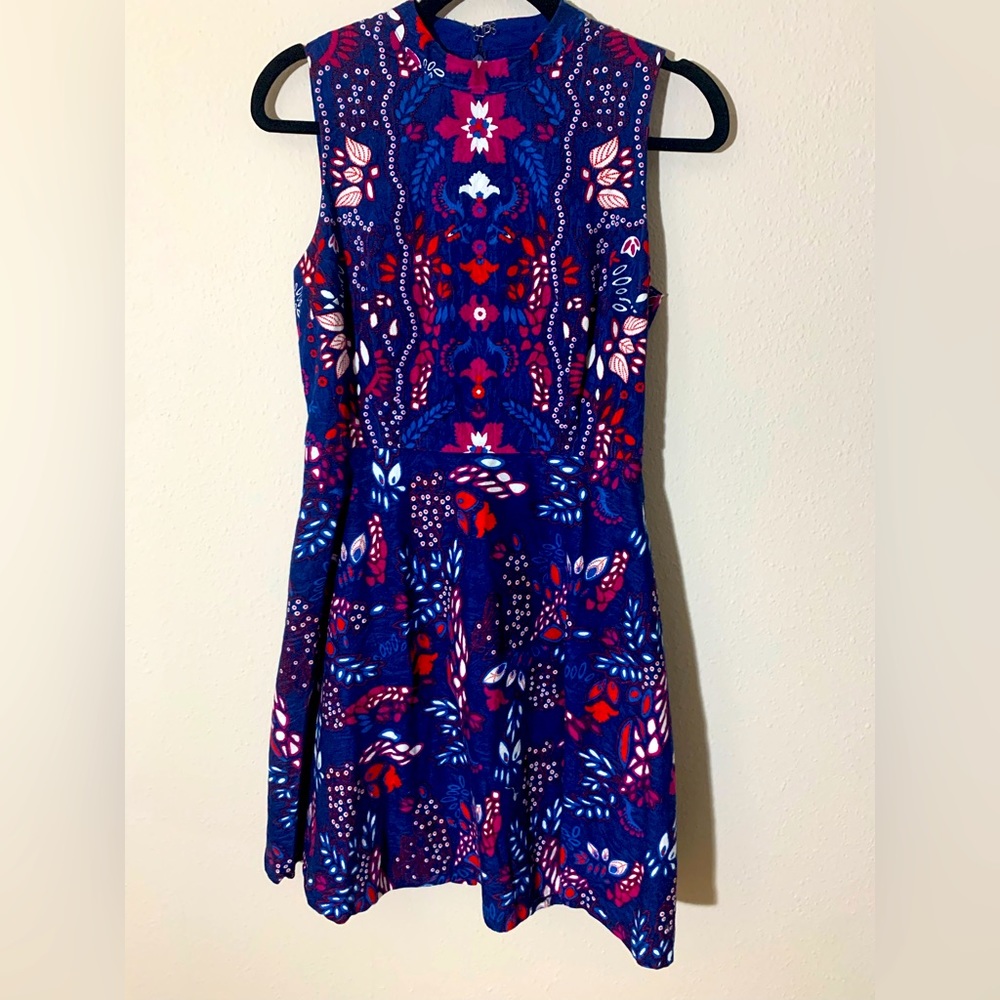 Blue floral dress